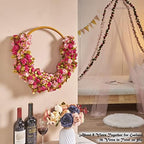 8Pcs x 8.2FT Artificial Flower Garland Rose Vine Decor, Fall Purple Flower, alternate view 5