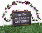 8Pcs x 8.2FT Artificial Flower Garland Rose Vine Decor, Purple Flower, alternate view 6