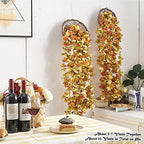 8Pcs x 8.2FT Artificial Flower Garland Rose Vine, Fall Champagne Flower, alternate view 3