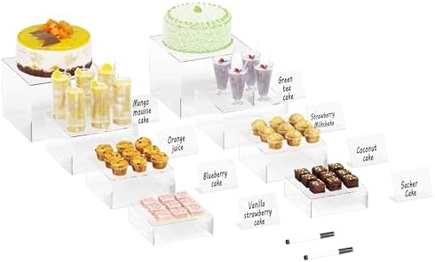 8PSC Buffet Risers, Food Risers for Buffet Table, Display Stand for Catering Dessert Collectibles Jewelry