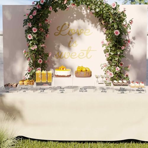 8PSC Buffet Risers, Food Risers for Buffet Table, Display Stand for Catering Dessert Collectibles Jewelry, alternate view 3