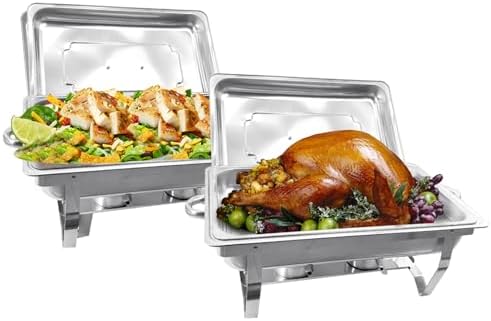 8QT 2 Pack Chafing Dishes for Buffet, Chafing Dish Buffet Warmers