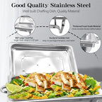 8QT 2 Pack Chafing Dishes for Buffet, Chafing Dish Buffet Warmers, alternate view 4