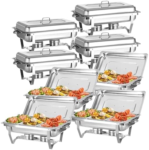 8QT 8 Pack Chafing Dishes for Buffet, Chafing Dish Buffet Warmers