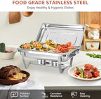 8QT 8 Pack Chafing Dishes for Buffet, Chafing Dish Buffet Warmers, alternate view 5