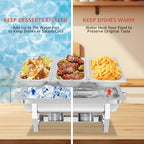 8QT 8 Pack Chafing Dishes for Buffet, Chafing Dish Buffet Warmers, alternate view 6
