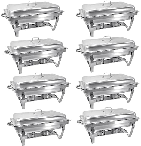 8QT Chafing Dish Buffet Set Stainless Steel Food Warmer 8 Pack
