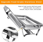 8QT Chafing Dish Buffet Set Stainless Steel Food Warmer 8 Pack, alternate view 5