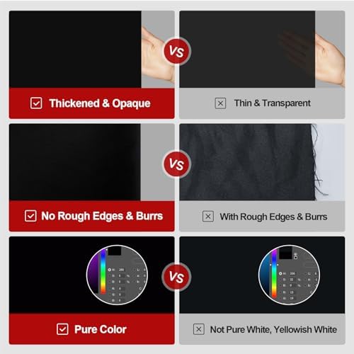 8x10 FT Black Backdrop for Photography, Large Black Screen for Portraits, Background Curtain for Booth Video, alternate view