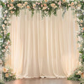 8x10FT Champagne Backdrop Curtains for Wedding Parties, Wrinkle Free Polyester Photography Backdrop Drapes for