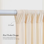 8x10FT Champagne Backdrop Curtains for Wedding Parties, Wrinkle Free Polyester Photography Backdrop Drapes for, alternate