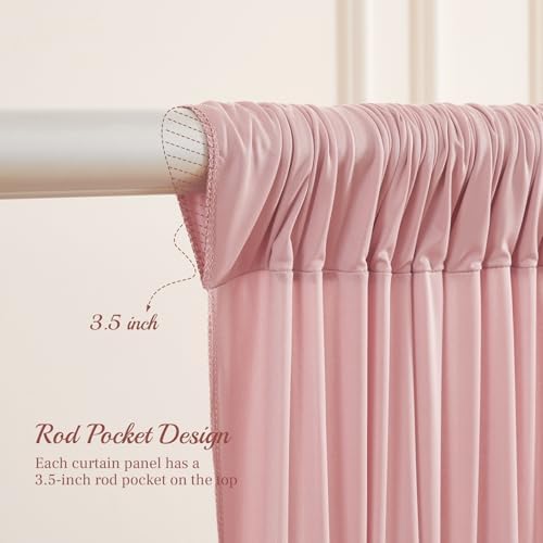 8x10FT Dusty Rose Backdrop Curtains for Wedding Parties, Wrinkle Free Polyester Photography Backdrop Drapes for, alternate
