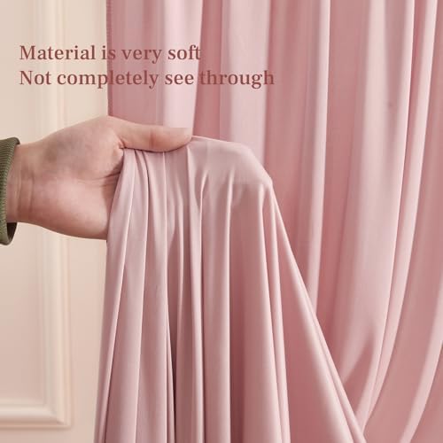 8x10FT Dusty Rose Backdrop Curtains for Wedding Parties, Wrinkle Free Polyester Photography Backdrop Drapes for, alternate