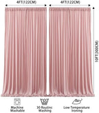 8x10FT Dusty Rose Backdrop Curtains for Wedding Parties, Wrinkle Free Polyester Photography Backdrop Drapes for, alternate