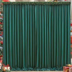 8x10FT Hunter Green Backdrop Curtains for Wedding Parties, Wrinkle Free Polyester Photography Backdrop Drapes