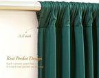8x10FT Hunter Green Backdrop Curtains for Wedding Parties, Wrinkle Free Polyester Photography Backdrop Drapes, alternate view