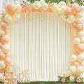 8x10FT Ivory Backdrop Curtains for Wedding Parties, Wrinkle Free Polyester Photography Backdrop Drapes for