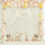8x10FT Ivory Backdrop Curtains for Wedding Parties, Wrinkle Free Polyester Photography Backdrop Drapes for, alternate view 2