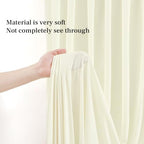 8x10FT Ivory Backdrop Curtains for Wedding Parties, Wrinkle Free Polyester Photography Backdrop Drapes for, alternate view 5