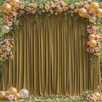 8x10FT Light Brown Backdrop Curtains for Wedding Parties, Wrinkle Free Polyester Photography Backdrop Drapes for