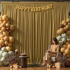 8x10FT Light Brown Backdrop Curtains for Wedding Parties, Wrinkle Free Polyester Photography Backdrop Drapes for, alternate