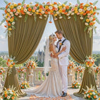 8x10FT Light Brown Backdrop Curtains for Wedding Parties, Wrinkle Free Polyester Photography Backdrop Drapes for, alternate