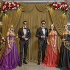 8x10FT Light Brown Backdrop Curtains for Wedding Parties, Wrinkle Free Polyester Photography Backdrop Drapes for, alternate