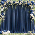 8x10FT Navy Blue Backdrop Curtains for Wedding Parties, Wrinkle Free Polyester Photography Backdrop Drapes for