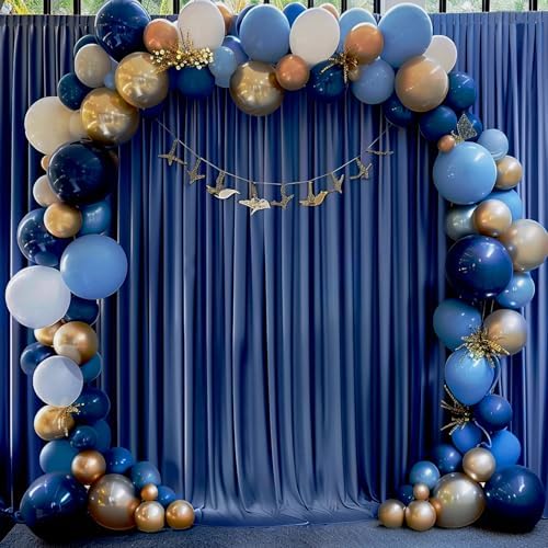 8x10FT Navy Blue Backdrop Curtains for Wedding Parties, Wrinkle Free Polyester Photography Backdrop Drapes for, alternate