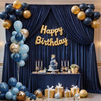 8x10FT Navy Blue Backdrop Curtains for Wedding Parties, Wrinkle Free Polyester Photography Backdrop Drapes for, alternate