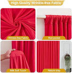 8x10FT Red Backdrop Curtains for Wedding Parties, Wrinkle Free Polyester Photo Backdrop Drapes for Birthday Baby, alternate