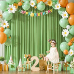 8x10FT Sage Green Backdrop Curtains for Wedding Parties, Wrinkle Free Polyester Photography Backdrop Drapes for, alternate