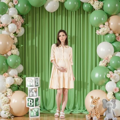 8x10FT Sage Green Backdrop Curtains for Wedding Parties, Wrinkle Free Polyester Photography Backdrop Drapes for, alternate
