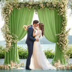 8x10FT Sage Green Backdrop Curtains for Wedding Parties, Wrinkle Free Polyester Photography Backdrop Drapes for, alternate