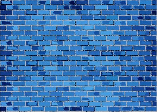 8x6ft Blue Brick Wall Backdrop Brick Wall Birthday Party Decor Photography Background Blue Stone Brick Wall, alternate view 5