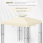 8x8 Canopy Replacement Top for Gazebo, Double Tier, Beige in Beige, alternate view 3