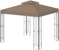 8x8 Canopy Replacement Top for Gazebo, Double Tier, Khaki in Khaki