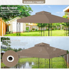 8x8 Canopy Replacement Top for Gazebo, Double Tier, Khaki in Khaki, alternate view 5
