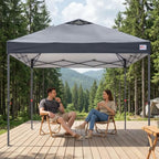 8x8 Durable Pop Up Canopy Tent with Roller Bag, Dark Grey in Dark Grey, alternate view 2