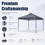8x8 Durable Pop Up Canopy Tent with Roller Bag, Dark Grey in Dark Grey, alternate view 4