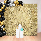 8x8 FT Light Gold Shimmer Wall Backdrop for Party Decorations in 8x8 FT in Light Gold