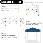 8X8 FT Pop Up Canopy, Outdoor Instant Canopy Tent w/Carrying Bag, Portable Gazebo Shelter for Wedding Party, alternate view 4