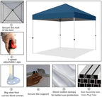 8X8 FT Pop Up Canopy, Outdoor Instant Canopy Tent w/Carrying Bag, Portable Gazebo Shelter for Wedding Party, alternate view 6