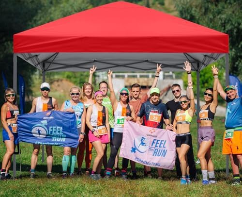 8x8 Pop Up Canopy, Heavy Duty Weather Protection, Bright Red in Bright Red, alternate view 2
