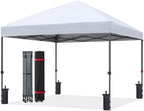 8x8 Pop Up Canopy, Heavy Duty Weather Protection, Ivory White