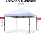 8x8 Pop Up Canopy, Heavy Duty Weather Protection, Ivory White, alternate view 2