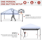8x8 Pop Up Canopy, Heavy Duty Weather Protection, Ivory White, alternate view 4