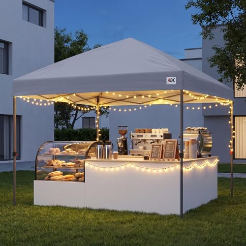 8x8 Pop Up Canopy, Heavy Duty Weather Protection, Light Gray in Light Gray, alternate view 7