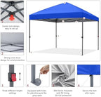 8x8 Pop Up Canopy, Heavy Duty Weather Protection, Royal Blue in Royal Blue, alternate view 5