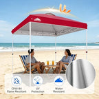 8x8 Pop Up Canopy Tent Easy Up Canopy Outdoor, Red in Red, alternate view 3